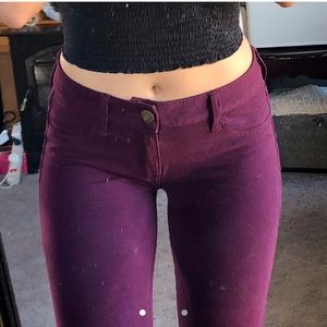 BURGUNDY SUPER STRETCH JEGGING SIZE 2